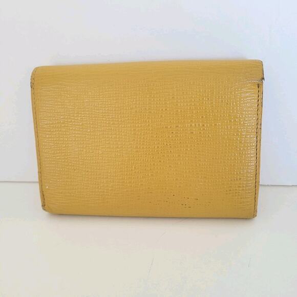 Nina Ricci Mustard Yellow Wallet Leather Italian Bifold Boho Designer - Picture 2 of 11